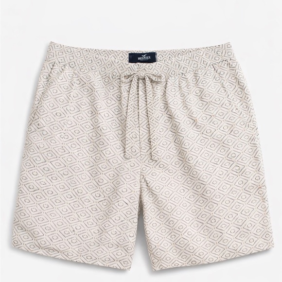 Hollister Other - Hollister Men’s Beige Pattern Linen Blend Shorts